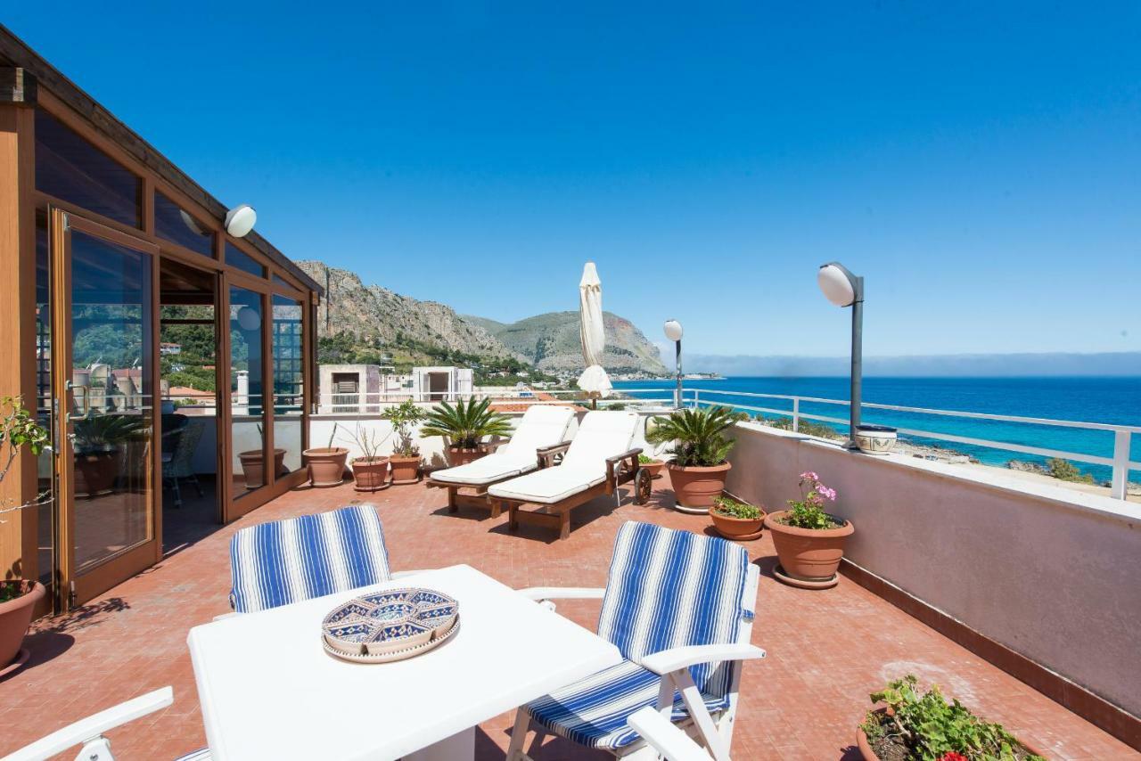 Casa Con Terrazza Sul Mare All'Addaura Palermo Exterior foto